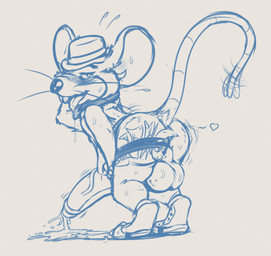 accessory anthro anus backsack balls bent_over big_ears big_penis bodily_fluids buckteeth butt clothing cum dripping erection flying_sweatdrops foreskin garter genital_fluids genitals hat headgear headwear heart_symbol huge_penis hyper hyper_genitalia hyper_penis looking_at_viewer looking_back male mascot money penis perineum raised_tail retracted_foreskin solo spats sweat sweatdrop tail tail_motion tailwag teeth tongue tongue_out vein veiny_penis whiskers emenius chuck_e._cheese's_pizzeria pizza_time_theatre pizza_time_theatre_incorporated charles_entertainment_cheese mammal mouse murid murine rodent absurd_res digital_drawing_(artwork) digital_media_(artwork) hi_res monochrome sketch