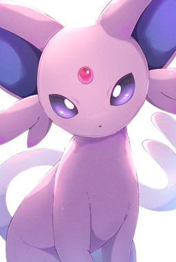 ambiguous_feral ambiguous_gender backlighting blue_inner_ear feral forehead_gem forked_tail fur gem kemono light looking_at_viewer pupils purple_body purple_ears purple_eyes purple_fur purple_nose purple_tail quadruped red_gem simple_background sitting solo tail unusual_anatomy unusual_tail white_background white_pupils rumine nintendo pokemon eeveelution espeon felid feline generation_2_pokemon mammal pokemon_(species) 2026 hi_res lighting shaded