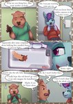 anal anthro bathroom caught_in_the_act dialogue duo extortion male male/male public_restroom school smile student text young liryal ituri_(liryal) nordelta_(liryal) svald_(liryal) capybara caviid deer giraffid mammal okapi rodent absurd_res comic english_text hi_res