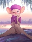 anthro blush bottomless clothed clothing female fingering flat_chested genitals looking_pleasured masturbation naughty_face pussy ring solo spread_pussy spreading vaginal ancesra disney the_rescuers_(disney) miss_bianca_(the_rescuers) mammal mouse murid murine rodent 3:4 absurd_res digital_media_(artwork) hi_res shaded