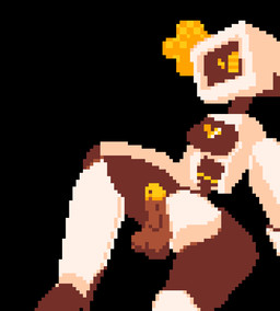 1_eye accessory biped black_background erection flower flower_in_hair for_a_head genitals gynomorph hair hair_accessory heart_symbol intersex machine penis plant pose screen screen_face simple_background sitting solo spread_legs spreading screenrae humanoid object_head robot robot_humanoid screen_head digital_drawing_(artwork) digital_media_(artwork) pixel_(artwork) portrait three-quarter_portrait