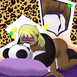 animal_print anthro bed bedding black_body black_clitoris black_fur black_nose blanket blonde_hair bodily_fluids breasts clitoris close-up colored_nails duo eyeshadow female female/female fur fur_markings furniture genital_fluids genitals hair heart_symbol interspecies jyushiko kissing leopard_print makeup making_out markings nailpolish nails nude on_bed on_bedding pillow pink_eyeshadow pubes round_ears selfship sex simple_background slightly_chubby smudged_makeup tribadism vaginal vaginal_fluids vulva white_body white_fur white_hair yellow_nail_polish yellow_nails lunarpanda8686 mika_(lunarpanda8686) bear giant_panda human mammal ursine 1:1 digital_media_(artwork)