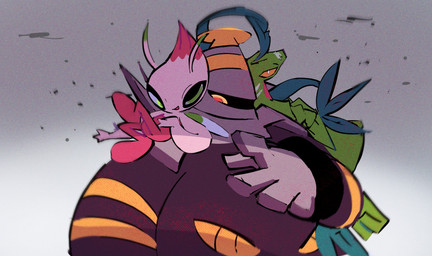 action_pose antennae_(anatomy) anthro crossed_arms female gesture green_eyes group hand_gesture leaning leaning_on_another looking_back looking_down male noise_filter one_eye_closed one_leg_up open_mouth pointing pose pupils raised_leg trio white_pupils wink yellow_eyes scribzag nintendo pokemon pokemon_mystery_dungeon spike_chunsoft dusknoir_(eotds) grovyle_the_thief shiny_celebi_(eotds) celebi dusknoir generation_2_pokemon generation_3_pokemon generation_4_pokemon grovyle legendary_pokemon pokemon_(species) 2026 digital_media_(artwork) hi_res