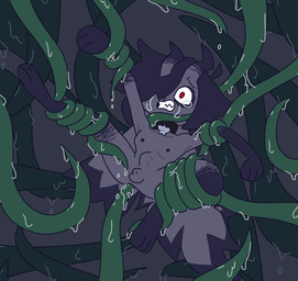 abdominal_bulge anal animal_genitalia anthro bodily_fluids collar collar_only crying genitals herm intersex male male/tentacles nude pain painful_penetration questionable_consent restrained sheath solo tears tentacles demonbunnyalice alice_(demonbunnyalice) demon lagomorph leporid mammal rabbit hi_res trans_(lore) trans_woman_(lore)