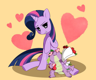 anthro candy chocolate cutie_mark dessert duo female feral flower food fur hair heart_symbol horn male multicolored_hair plant purple_body purple_eyes purple_fur purple_hair purple_scales scales simple_background tail two_tone_hair young young_anthro jiayi friendship_is_magic hasbro my_little_pony mythology spike_(mlp) twilight_sparkle_(mlp) dragon equid equine mammal mythological_creature mythological_equine mythological_scalie scalie unicorn shaded source_request