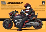 5_fingers abs anarchy_symbol anthro armor ascot barcode belt big_breasts black_body black_fur black_hair boots bottomwear breasts choker cleavage clothed clothing crop_top cropped_jacket cyberpunk ear_piercing female fingers footwear fur hair headgear helmet highlights_(coloring) jacket jewelry knee_pads legwear logo midriff mohawk motorcycle motorcycle_helmet multicolored_body multicolored_fur muscular muscular_female necklace notched_ear open_clothing open_jacket open_topwear orange_eyes pants piercing prosthetic prosthetic_arm prosthetic_limb qr_code red_hair robotic_arm rust sharp_teeth shirt shoes simple_background sitting solo sticker tally_marks teeth text thigh_boots thigh_highs toothy_grin topwear two_tone_body two_tone_fur undercut union_jack vehicle white_body white_fur yellow_background blackboltlonewolf anarchy_(blackbolt) domestic_cat felid feline felis mammal 2025 english_text signature