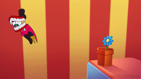 being_watched block bow_tie clothed clothing floating flower flying group happy hat headgear headwear inside looking_at_another looking_at_viewer male multicolored_eyes observing plant pottery sad smile suit teeth_showing trio wings absolutedream glitch_productions the_amazing_digital_circus bubble_(tadc) caine_(tadc) arthropod bee hymenopteran insect 2026 animated loop