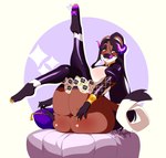 anthro butt clothing female hair horn latex latex_clothing latex_legwear latex_stockings legwear pawpads ponytail presenting presenting_hindquarters solo stockings vapplepie freya_(vapplepie) mammal mustelid musteline true_musteline weasel hi_res