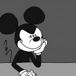 1:1 2017 anthro disney fleischer_style_toon grey_background hi_res male mammal memekeymouse mickey_mouse monochrome mouse murid murine reaction_image rodent simple_background smile solo toony