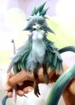 blue_body blue_eyes blue_fur breasts female fur hair humanoid_hands kemono long_hair solo kolshica unknown_species