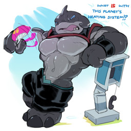3_fingers 3_toes annoyed anthro armband biceps big_muscles big_pecs blue_eyes blue_sky blue_text bodily_fluids bottomwear broken_object clothed clothing complaining countershade_arms countershade_torso countershading dialogue elephant_toes empty_eyes exclamation_point facial_markings fanning fanning_self featureless_chest feet fin fingers glistening glistening_body grass grey_body head_fin head_markings heat_(temperature) latissimus_dorsi leaning leaning_on_object light male markings muscular muscular_male muzzle_(marking) narrowed_eyes navel outside pants pecs phone_booth plant puddle question question_mark raised_clothing raised_leg raised_shirt raised_tank_top raised_topwear red_text sharp_teeth shirt sky solo sunlight sweat talking_to_viewer tank_top teeth text toes topwear unsigned veiny_hands wide_hips waddledox disney lilo_and_stitch gantu alien animal_humanoid aquatic aquatic_humanoid cetacean cetacean_humanoid eldritch_being humanoid mammal whale_humanoid 1:1 2025 absurd_res colored_sketch digital_media_(artwork) english_description english_text hi_res sketch