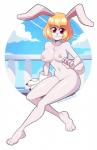 anthro big_breasts blonde_hair breasts brown_eyes female fur hair navel nipples nude short_hair smile solo white_body white_fur mike_luckas mikeluckas one_piece carrot_(one_piece) lagomorph leporid mammal minkmen_(one_piece) rabbit 2019