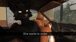 anthro black_body black_fur butt car car_interior cheek_tuft drive-thru duo facial_tuft female fur inside_car inside_vehicle looking_at_viewer male nude orange_body orange_fur pink_nose tuft vehicle yellow_eyes r_anon_4 petruz_(modeler) he_wants_to_order cam_(petruz) cat_(petruz) domestic_cat felid feline felis lynx mammal 16:9 2022 3d_(artwork) 4k absurd_res digital_media_(artwork) hi_res meme source_filmmaker_(artwork) watermark widescreen