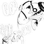 angry anthro dialogue duo gas_mask hickie humor kissing_neck male male/male mask text vacant_eyes vacant_stare minor_human nintendo splatoon big_shot_(splatoon) fish flipper_flopper_(splatoon) marine salmonid_(splatoon) 1:1 digital_drawing_(artwork) digital_media_(artwork) japanese_text monochrome translation_request