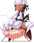 antennae_(anatomy) apron armwear arthropod_abdomen big_eyes blush bodily_fluids bulge choker clothed clothed_feral clothing compound_eyes crossdressing detailed_bulge elbow_gloves erection erection_under_clothing femboy feral front_view genital_fluids genital_outline gloves handwear heart_symbol insect_wings jewelry legwear maid_headdress maid_uniform male membrane_(anatomy) membranous_wings multi_leg multi_limb necklace on_hind_legs panties penis_outline precum precum_through_clothing precum_through_underwear presenting simple_background solo spread_legs spreading tenting thigh_highs underwear uniform wet wet_clothing white_background white_clothing white_panties white_underwear wings chobonolly fallout microsoft arthropod blattodea cockroach insect radroach_(fallout)