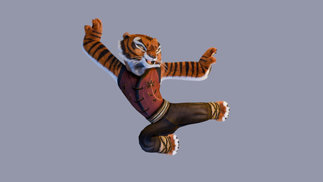 anthro clothing female fur grey_background orange_body orange_fur pose simple_background solo striped_body striped_fur stripes typi01 dreamworks kung_fu_panda master_tigress felid mammal pantherine tiger 16:9 3d_(artwork) blender_(artwork) digital_media_(artwork) hi_res widescreen