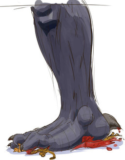 ambiguous/ambiguous ambiguous_gender anthro blood blue_body blue_skin bodily_fluids claws crushed_micros death feet foot_crush fur gore group heel_claw macro micro nude orange_body orange_fur simple_background stomped stomping tail white_background jeri_kleinlowe mythology domestic_cat dragon felid feline felis mammal mythological_creature mythological_scalie scalie 2010 colored guide_lines hi_res