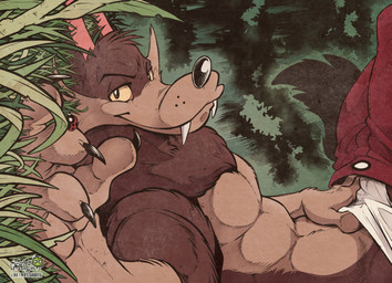anthro bottomwear briefs bulge clothed clothing finger_in_underwear forest grass hands_in_pants looking_at_viewer lying male muscular muscular_male nature pants pecs plant pose sharp_teeth solo teeth tighty_whities topless tree underwear white_briefs white_clothing white_underwear yellow_sclera conditional_dnp draite hank_howell_(piti_yindee) arthropod beetle canid canine canis cucujoid insect ladybug mammal wolf hi_res pinup