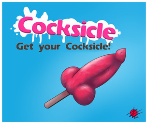 advertisement animal_genitalia animal_penis anthro border candy dessert erection food genitals knot male parody penis simple_background text white_border zero_pictured zeklullaby disney zootopia canid mammal 2016 english_text hi_res