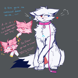 accessory amazed animal_genitalia animal_penis balls bdsm blush collar collar_tag duo erection female feral feral_on_feral fur genitals heart_symbol husband_and_wife inner_ear_fluff leash leashed_collar leashed_male love male male/female male_focus married_couple penile_spines penis petplay pink_body pink_collar pink_fur roleplay shy simple_background text text_on_collar_tag tuft wearing_collar white_body white_fur ayaru_(artist) ethan_(ayaru) kira_(ayaru) domestic_cat felid feline felis mammal 1:1 english_text sketch