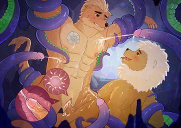 abs andromorph anthro bodily_fluids cum cum_in_vagina cum_inside cum_on_body dick_tentacles duo forced forced_to_breed genital_fluids impregnation intersex intersex/male male nipple_fetish nipple_play nipple_suck ovum penetration penile penile_penetration penis_riding restrained restrained_by_tentacles sperm_cell sucking tattoo tentacles ej_arts leo_altum felid lion mammal marine pantherine pinniped sea_lion absurd_res hi_res