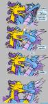 2014 activision aliasing annoyed blush claws comic conditional_dnp cyril_(spyro) dialogue digital_media_(artwork) dragon duo english_text european_mythology eye_contact eyes_closed feral forced forced_kiss french_kissing grumpyvulpix happy hi_res horn humor kissing looking_at_another male mythological_creature mythological_scalie mythology onomatopoeia open_mouth prehensile_tongue scales scalie simple_background smile sound_effects spyro_the_dragon teeth text tongue tongue_out until_they_like_it volteer western_dragon wings