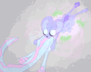 abdominal_bulge ambiguous_gender blush bone_imprints bones_in_stomach digestion digestion_noises fatal fatal_vore feral feral_on_feral feral_penetrating feral_pred feral_prey looking_at_viewer partial_digestion partially_digested partially_inside paws penetration size_difference smaller_feral smaller_pred text vore whiskers soft_bugg rain_world videocult rivulet_(rain_world) lantern_mouse_(rain_world) slugcat 5:4 absurd_res hi_res
