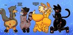 anthro anus black_body black_fur blush blush_lines butt dialogue evil_face evil_grin eyewear feet female femboy foot_focus fur genitals glasses green_eyes group male male/female male/male pawpads paws pussy raccoon_tail sharp_teeth simple_background smile tail teeth tight_pussy yellow_body yellow_eyes yellow_fur riderrr lonnie_(riderrr) nyx_(riderrr) riley_(riderrr) rotto_(riderrr) domestic_cat felid feline felis humanoid mammal procyonid raccoon hi_res