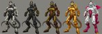 anthro armor breasts clothing cybernetics female group hell horn machine suit tail weapon hilloty doom_(series) id_software microsoft mythology sulfur_(hilloty) cyborg dragon mythological_creature mythological_scalie scalie 2024 absurd_res hi_res