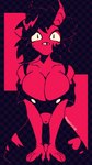 big_breasts breasts female hair horn red_body red_skin smile solo teeth smokedsoul35 helluva_boss millie_(helluva_boss) demon demon_humanoid humanoid imp 9:16 digital_media_(artwork) hi_res