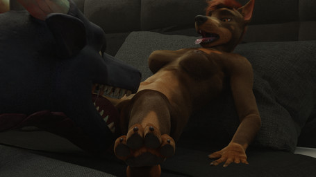 anthro bed bedroom bedroom_eyes bedroom_sex breasts breath cunnilingus duo female feral furniture horn licking male male/female narrowed_eyes oral panting paws seductive sex tongue tongue_out vaginal lorenzopilot15ra untied_verbeger_(modeler) mythology bunsen dobermann_(untied_verbeger) canid canine canis domestic_dog dragon mammal mythological_creature mythological_scalie scalie 16:9 4k absurd_res hi_res widescreen