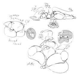 anthro belly big_belly big_butt blush blush_lines book breasts butt duo eyes_closed featureless_breasts featureless_crotch female hand_on_belly internal long_ears lying machine navel non-mammal_breasts on_front overweight overweight_anthro overweight_female power_cable side_view simple_background sleeping sound_effects spread_legs spreading text thick_thighs vore white_background wide_hips willing_prey sofmallow moon_(sofmallow) robot 2025 absurd_res english_text hi_res monochrome signature