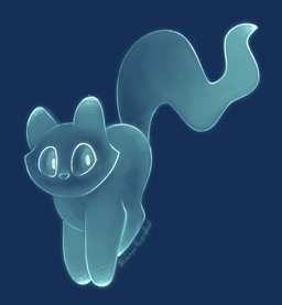 ambiguous_gender blue_eyes cat_nose ears_up feral floating fur glowing glowing_eyes mouthless simple_background solo tail text translucent translucent_body transparent_background demon_ascended fan_character domestic_cat felid feline felis ghost mammal spirit alpha_channel colored digital_drawing_(artwork) digital_media_(artwork) english_text