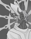 angry anthro antlers clothing cross eyewear frown glasses hair hat headgear headwear horn male narrowed_eyes simple_background solo topwear pabu_(artist) scratch21 ed_(scratch21) deer mammal 2020 bust_portrait digital_drawing_(artwork) digital_media_(artwork) greyscale monochrome portrait