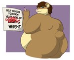 anthro bent_arm big_butt blue_eyes brown_body brown_fur brown_hair brown_tail butt fur hair holding_marker holidays male male_anthro marker multicolored_body multicolored_fur nude_anthro nude_male obese obese_anthro obese_male overweight overweight_anthro overweight_male pink_nose pink_tongue rectangle short_hair sign simple_background solo tail tan_body tan_fur tan_inner_ear teasing teasing_viewer text three-quarter_view tongue tongue_out two_tone_body two_tone_fur theannoyingnpc new_year monty_(montyfatbear) bear mammal 2020 colored digital_drawing_(artwork) digital_media_(artwork) english_description english_text half-length_portrait portrait shaded simple_shading