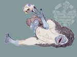 3_toes animal_genitalia avian avian-king avian_butt avian_taur biped bird bird_taur breasts claws cloaca countershade_feathers countershade_torso countershading feathers feet female gaping gaping_cloaca genitals hi_res moa_taur ratite ratite_taur solo taur toes