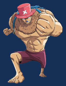 anthro backpack big_muscles blue_nose bottomwear brown_body brown_fur brown_hair clothed clothing fur hair hat headgear headwear horn male muscular muscular_anthro muscular_male shorts solo unknown_artist one_piece tony_tony_chopper tony_tony_chopper_(heavy_point_form) deer mammal new_world_deer reindeer alpha_channel official_art