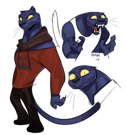 4_fingers anthro black_nose bottomwear clothed clothing eyebrows eyelashes fangs female fingers footwear frown fully_clothed fur hoodie looking_at_viewer markings melanistic nails open_mouth pants purple_body purple_fur purple_tail sharp_nails sharp_teeth shirt shoes simple_background solo spots spotted_body spotted_fur tail tank_top teeth topwear whiskers white_background yellow_sclera akada goat_(movie) sony_corporation sony_pictures jett_fillmore felid leopard mammal pantherine 2026