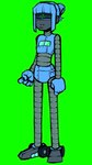 bangs blue_body blue_hair corrugated_arms corrugated_legs corrugated_neck corrugated_waist corrugation female glistening glistening_body green_background grey_body hair machine narrow_hips not_furry ponytail simple_background skinny slim solo thigh_gap thin_calves thin_legs thin_thighs dreamscreep nickelodeon spongebob_squarepants karen_plankton humanoid robot robot_humanoid 9:16 absurd_res full-length_portrait hi_res portrait