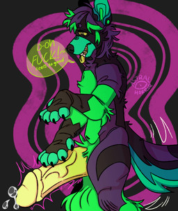 anthro balls big_balls big_penis biped bodily_fluids bright_colors countershading dripping erection excessive_genital_fluids excessive_precum fingerless_(marking) fingerless_gloves_(marking) fluffy fluffy_tail fur genital_fluids genitals gloves_(marking) green_body green_countershading green_fur huge_balls huge_penis humanoid_genitalia humanoid_penis hyper hyper_balls hyper_genitalia hyper_penis looking_pleasured male male_anthro markings masturbation penis precum precum_drip side_view simple_background solo standing tail tail_motion tailwag text throbbing throbbing_penis tongue tongue_out toony yellow_penis astralhorror zion_(astralhorror) canid canine canis domestic_dog mammal absurd_res detailed digital_media_(artwork) english_text hi_res