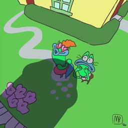 4_fingers anthro anus big_penis biped black_nose building building_destruction closed_smile clothed clothed_anthro clothed_female clothing cloud day destruction detailed_background erection extreme_size_difference eyebrows female female_anthro fence fingers flower genitals glans grass green_body group hand_on_own_penis hand_on_penis heart_eyes heart_symbol house huge_penis humanoid_genitalia humanoid_hands humanoid_penis hyper hyper_genitalia hyper_penis interspecies larger_anthro larger_male looking_down looking_pleasured looking_up macro macro_anthro macro_male male male/male male_anthro male_focus mouth_closed narrowed_eyes nude nude_anthro nude_male outside penis penis_shadow pink_anus pink_glans pink_penis plant shadow sitting_on_another size_difference sky smaller_anthro smaller_female smile tail tan_body teeth thrusting tree yellow_body maxpany nickelodeon rocko's_modern_life bev_bighead ed_bighead heffer_wolfe rocko_rama amphibian bovid bovine cattle frog macropod mammal marsupial wallaby 2020 2d_animation animated digital_media_(artwork) flat_colors no_sound signature