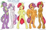 2014 absurd_res adolescent ambris anthro apple_bloom_(mlp) babs_seed_(mlp) breasts brown_body brown_fur chart claws cutie_mark_crusaders_(mlp) dragon earth_pony english_text equid equine feathered_wings feathers featureless_breasts featureless_crotch female friendship_is_magic fur green_body green_eyes green_scales group hair hasbro height_chart hi_res hooves horn horse lineup looking_at_viewer male mammal my_little_pony mythological_creature mythological_equine mythological_scalie mythology orange_body orange_feathers orange_fur pegasus pink_hair pony purple_eyes purple_hair red_eyes red_hair rrockr scales scalie scootaloo_(mlp) smile spike_(mlp) sweetie_belle_(mlp) tail text third-party_edit unicorn url white_body white_fur wings yellow_body yellow_fur young