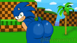 anthro big_butt blue_body blue_fur bubble_butt butt butt_focus clothing fart fart_cloud fart_fetish farting_at_viewer fur gloves green_eyes green_hill_zone handwear male male_farting palm_tree plant shaking_butt smile solo tail tree supersonicparty18 sega sonic_the_hedgehog_(series) sonic_the_hedgehog eulipotyphlan hedgehog mammal 16:9 2d_animation animated hi_res short_playtime sound webm widescreen