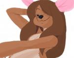 anthro breasts brown_hair female hair long_hair looking_at_viewer mature_anthro mature_female plushie slightly_chubby solo thick_thighs smekbo disney winnie_the_pooh_(franchise) kanga animate_inanimate kangaroo living_plushie macropod mammal marsupial