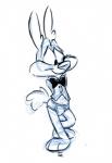 anthro bow_(feature) bow_tie briefs bulge clothing male simple_background solo standing topwear underwear vest young young_anthro ishoka tiny_toon_adventures warner_brothers calamity_coyote canid canine canis coyote mammal sketch