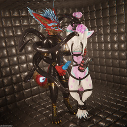 anal anal_penetration animal_genitalia animal_penis ankh anthro anthro_on_anthro armwear balls bdsm biped black_body black_boots black_clothing black_footwear black_fur black_latex blue_body blue_fur blue_penis bondage boots bound canine_genitalia canine_penis claws clothed clothing depth_of_field dominant duo erection feet footwear fur genitals glistening glistening_body grey_body grey_fur hair hindpaw inside knot latex latex_armwear latex_clothing latex_legwear latex_skinsuit legwear male male/male multicolored_body nude open_mouth oral oral_penetration padded_room paws penetration penis pink_body pink_fur red_body red_fur reflection sex shoes skinsuit slim slim_anthro slim_male slim_sub smile standing submissive submissive_male suspended_via_tentacles suspension tail tentacle_in_ass tentacle_in_mouth tentacle_in_penis tentacle_in_urethra tentacle_penetration tentacle_sex tentacles tight_clothing urethral urethral_penetration white_body white_fur dragonplayer calveyan isaacjexo canid canine canis deity fox hybrid jex mammal rexouium 1:1 3d_(artwork) absurd_res blender_(artwork) blender_cycles_(artwork) digital_media_(artwork) hi_res