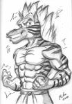 5_fingers abs anthro biceps biped clothed clothing fingers front_view fur grin hair male muscular muscular_anthro muscular_male pecs simple_background smile snout solo standing striped_body striped_fur stripes teeth topless white_background mokuu stripes_(character) equid equine mammal zebra 2012 black_and_white graphite_(artwork) half-length_portrait monochrome portrait signature sketch traditional_media_(artwork)