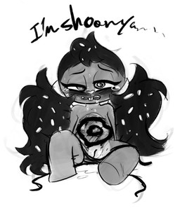 anthro apology bikini bikini_bottom blush bodily_fluids bruised bruised_belly clothing dandruff drooling female genital_fluids genitals innie_vulva open_mouth paint pigtails saliva scrunchie sitting solo sweat swimwear target tears text two-piece_swimsuit vaginal_fluids vulva soulcentinel happy_tree_friends flaky_(htf) mammal porcupine rodent 2022 english_text monochrome