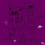 feral group machine male pose standing catroad_ice_meow brawl_stars supercell_(company) crow_(brawl_stars) kit_(brawl_stars) lawrie_(brawl_stars) moe_(brawl_stars) avian bird corvid corvus_(genus) crow domestic_cat felid feline felis mammal mouse murid murine oscine passerine rat robot rodent 1:1 hi_res