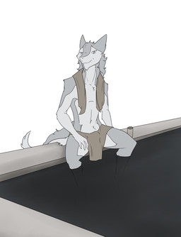 bath clothing looking_at_viewer smile solo tail underwear undressing aspeel mammal sergal absurd_res hi_res